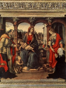  pino - Madonna mit Kind und Heiligen 1488 Christentum Filippino Lippi